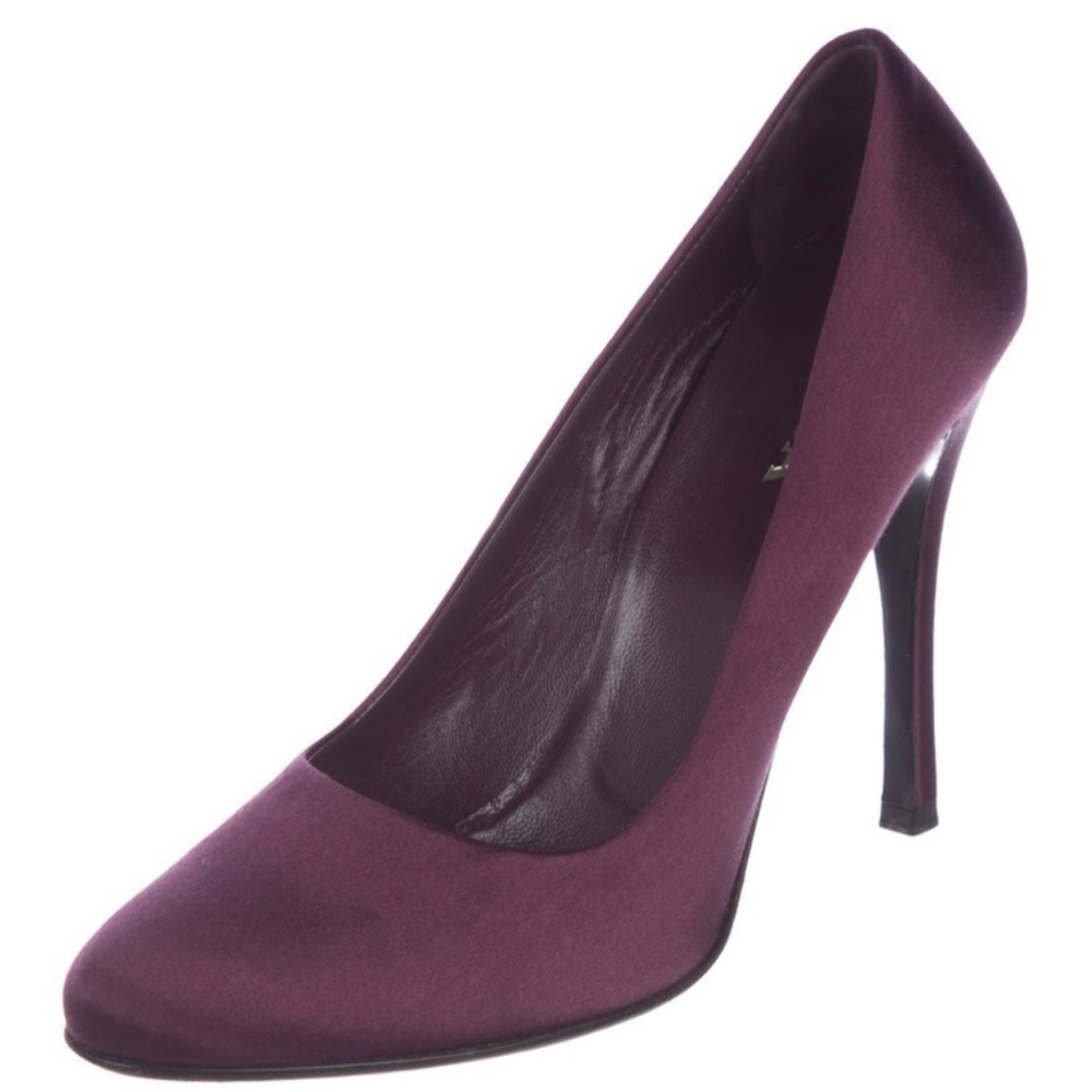 Prada Satin Round-Toe Pumps Size 6.5